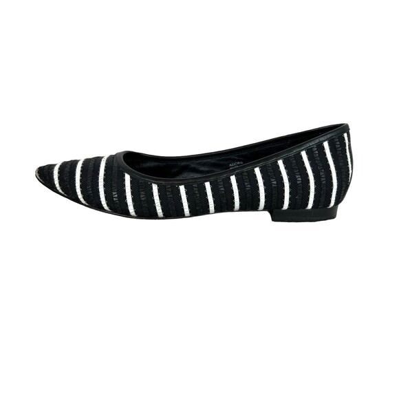 Donald J. Pliner Flats Women's Size 8.5 Pointed Adore Black & White Stripes - Picture 7 of 11